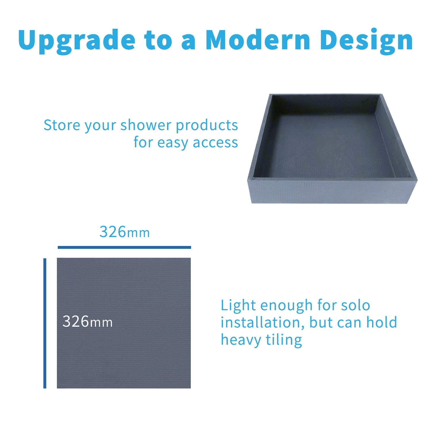 Shower Niche Sleek Design – Tile-Ready Shelf, Waterproof Alcove for Wet Rooms & Showers